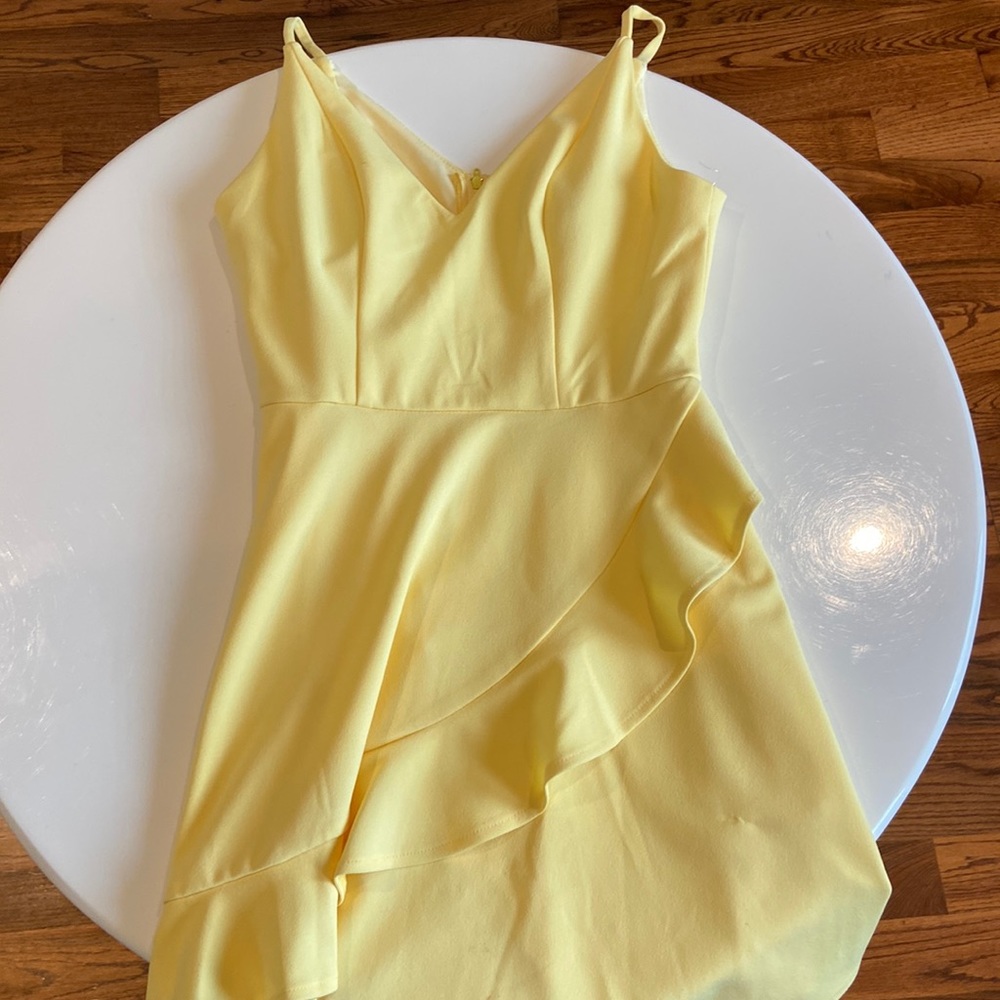 Speechless Yellow Mini Summer Dress- Small